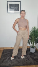 Load image into Gallery viewer, beige straight leg trousers
