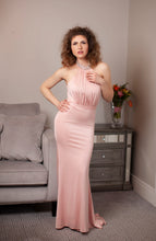 Load image into Gallery viewer, Diamond Neck Pink Dress
