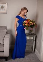 Load image into Gallery viewer, Long navy special occasion dress
