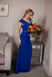Long navy special occasion dress