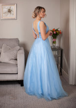 Load image into Gallery viewer, V-Neck Tulle Ball Gown Dress
