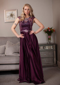 Purple long special occasion dresses Ireland