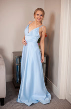 Load image into Gallery viewer, Light blue bridesmaids dress
