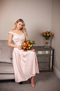 Light pink bridesmaids dress