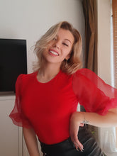 Load image into Gallery viewer, ladies red top 
