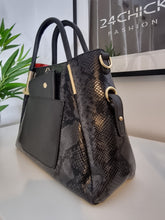 Load image into Gallery viewer, black tote bag handbag
