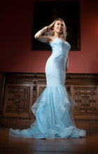 Load image into Gallery viewer, Blue bridesmaids dress
