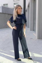 Load image into Gallery viewer, blue jumpsuit casual 
