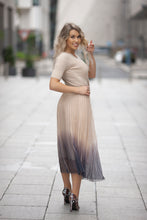 Load image into Gallery viewer, Champagne Cream Ombre Midi Skirt

