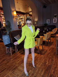 green suit with shorts for women