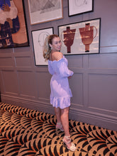 Load image into Gallery viewer, lilac off shoulders dress
