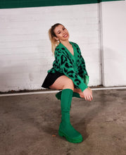 Load image into Gallery viewer, Green high knee boots
