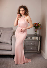 Load image into Gallery viewer, Diamond Neck Pink Dress

