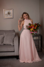 Load image into Gallery viewer, High neck bridesmaids dresses
