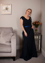 Load image into Gallery viewer, Dark Navy Sequin Detail Long Dress
