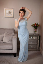 Load image into Gallery viewer, Long Light Blue Lace Dress
