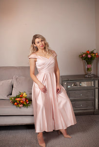 Light pink bridesmaids dress