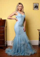 Load image into Gallery viewer, Light blue long dress
