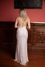 Load image into Gallery viewer, White open back long dress
