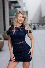 Load image into Gallery viewer, Short Blue Lace Dress

