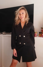 Load image into Gallery viewer, blazer jacket dress black
