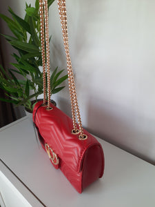 clutch bag with golden chain