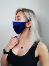 Load image into Gallery viewer, blue silk mask for men 
