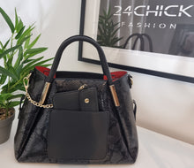 Load image into Gallery viewer, Black with red handbag
