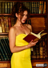 Load image into Gallery viewer, yellow strapless dress
