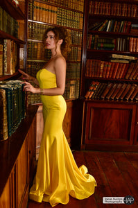 yellow prom dress