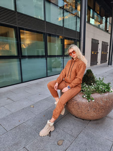 brown casual wear tracksuit 