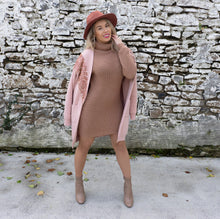 Load image into Gallery viewer, Roll Neck Knitted Jumper Dress
