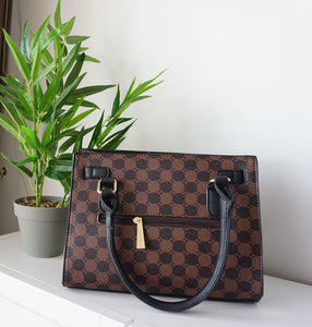 small brown handbag